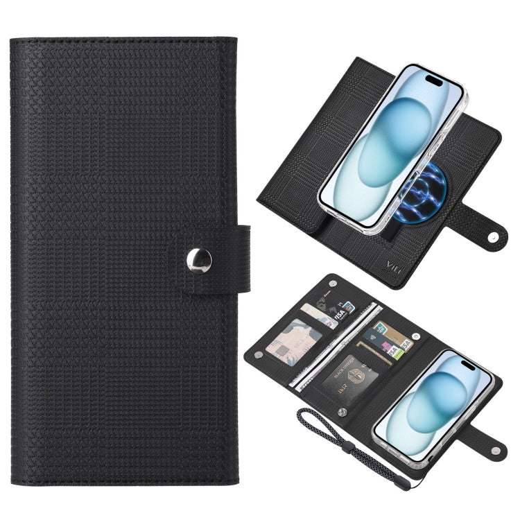 ViLi GHA-C Series RFID MagSafe Magnetic Flip Leather Phone Case, Series 1