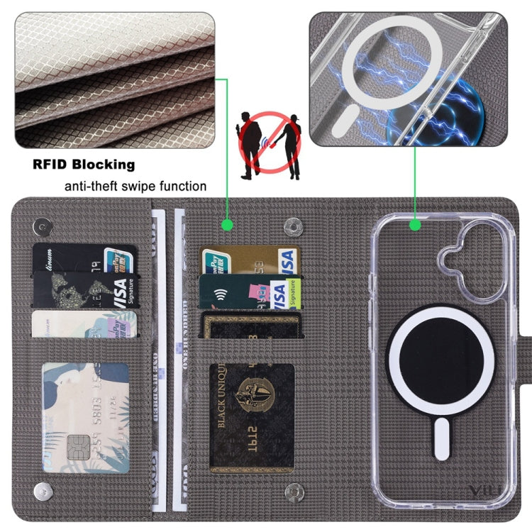 ViLi GHA-C Series RFID MagSafe Magnetic Flip Leather Phone Case, Series 2