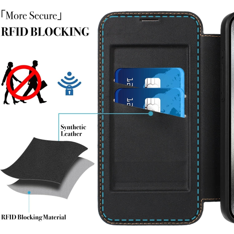 Magnetic Armor Series RFID Card Slots Leather Phone Case, Series 1