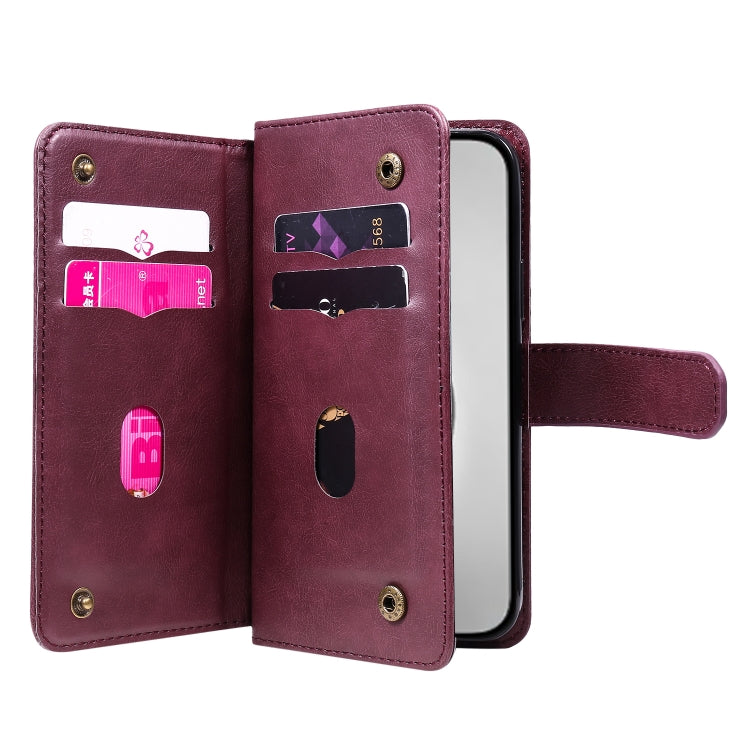 Multi-Function Wallet 10 Card Slots Leather Phone Case