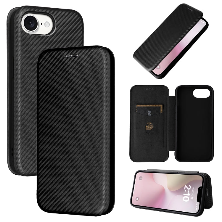 Carbon Fiber Texture Flip Leather Phone Case