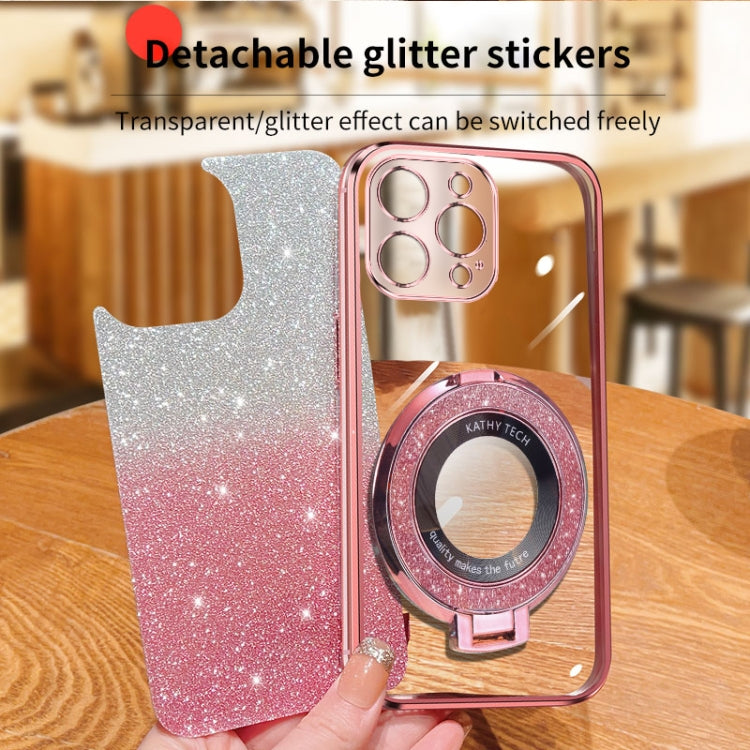 Plated Gradient Glitter Round Holder TPU Phone Case, Series 3