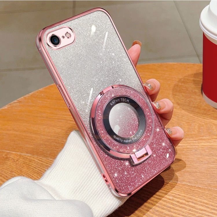 Plated Gradient Glitter Round Holder TPU Phone Case, Series 1