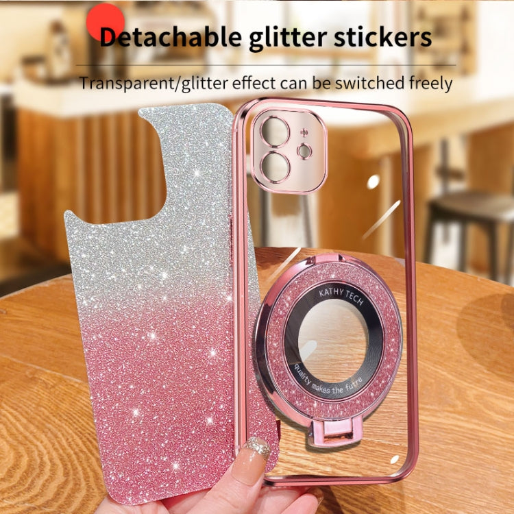 Plated Gradient Glitter Round Holder TPU Phone Case, Series 1