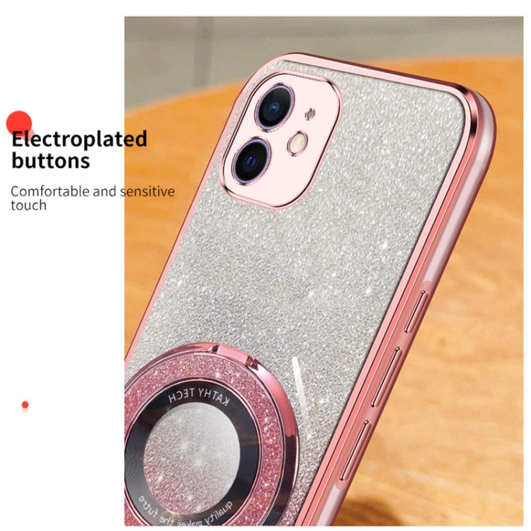 Plated Gradient Glitter Round Holder TPU Phone Case, Series 1