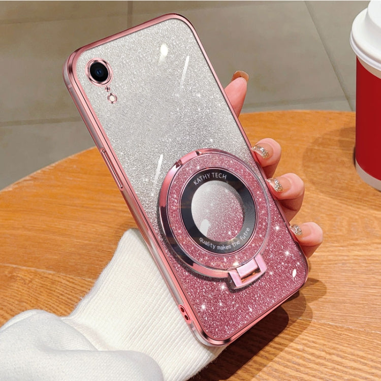 Plated Gradient Glitter Round Holder TPU Phone Case, Series 1