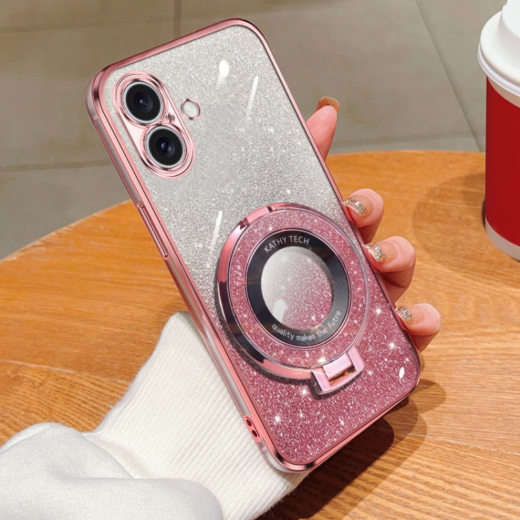 Plated Gradient Glitter Round Holder TPU Phone Case, Series 1