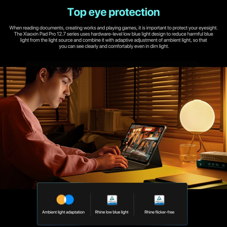 Lenovo Xiaoxin Pad Pro 12.7 inch 2025 WiFi Tablet, ZUI 16, MediaTek Dimensity 8300 Octa Core, Support Fingerprint & Face Identification