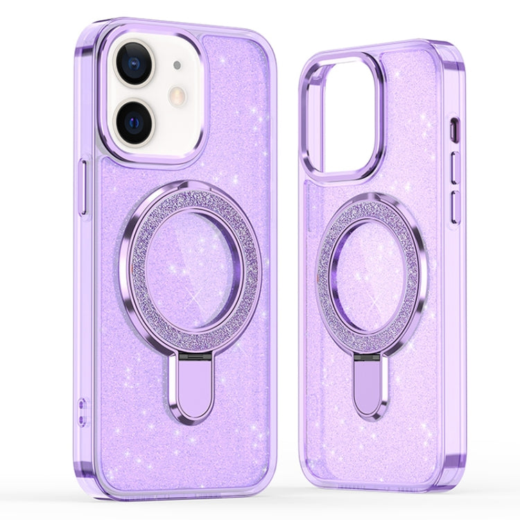 Glitter Ring Holder MagSafe Phone Case, For iPhone 13 Pro Max, For iPhone 13 Pro, For iPhone 12 / 12 Pro, For iPhone 12 Pro Max, For iPhone 11, For iPhone XR