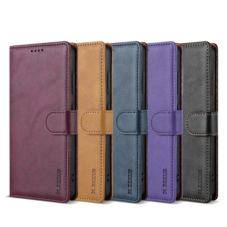 N.BEKUS CSJ-P1 Solid Color Leather Phone Case