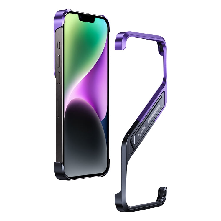 S-shaped Stand Frameless Metal Phone Case