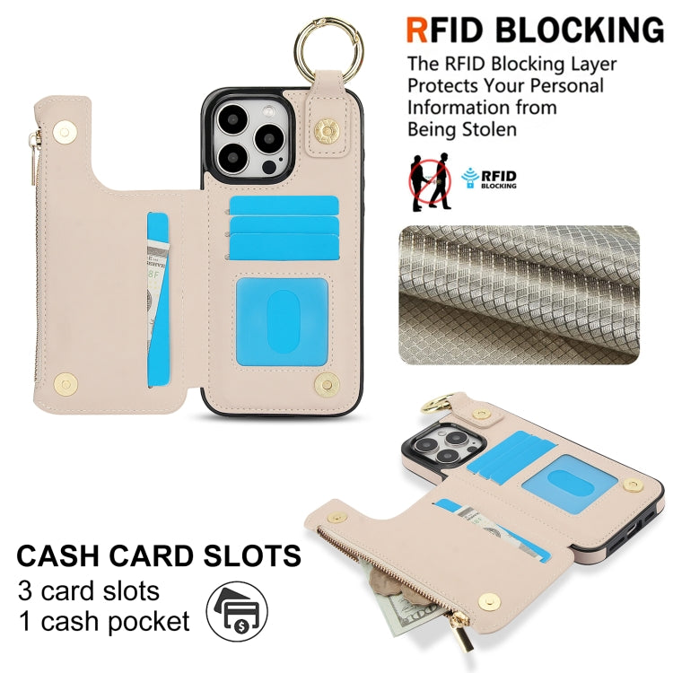 RFlD Anti-theft Double Buckle Ring Zipper Card Phone Case, Series 3