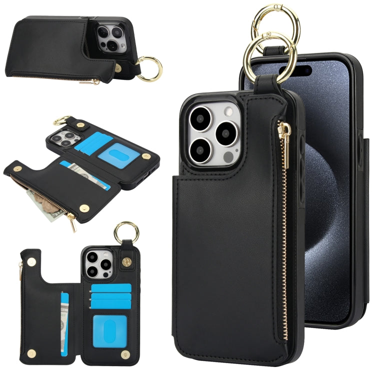 RFlD Anti-theft Double Buckle Ring Zipper Card Phone Case, Series 3