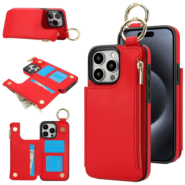 RFlD Anti-theft Double Buckle Ring Zipper Card Phone Case, Series 3