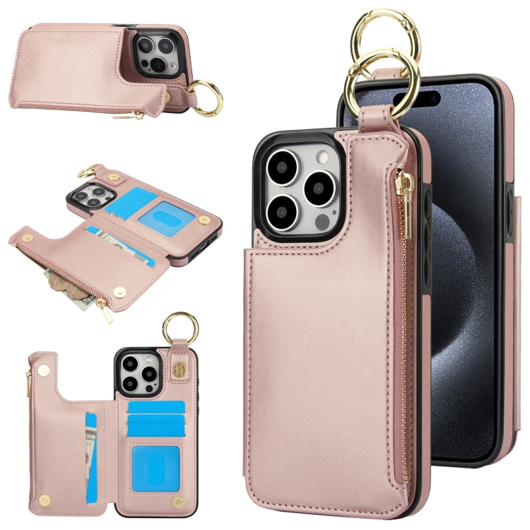 RFlD Anti-theft Double Buckle Ring Zipper Card Phone Case, Series 3