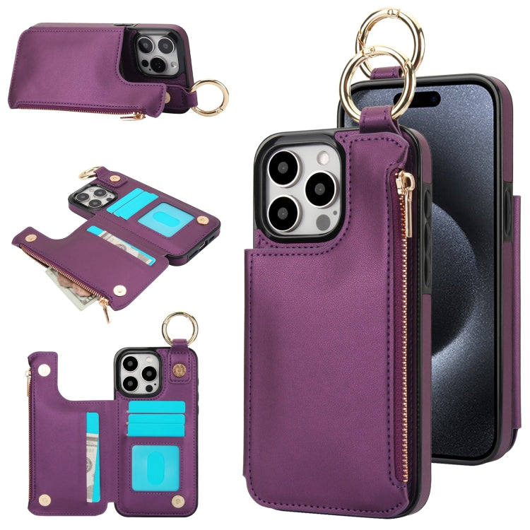 RFlD Anti-theft Double Buckle Ring Zipper Card Phone Case, Series 3