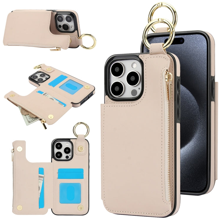 RFlD Anti-theft Double Buckle Ring Zipper Card Phone Case, Series 6