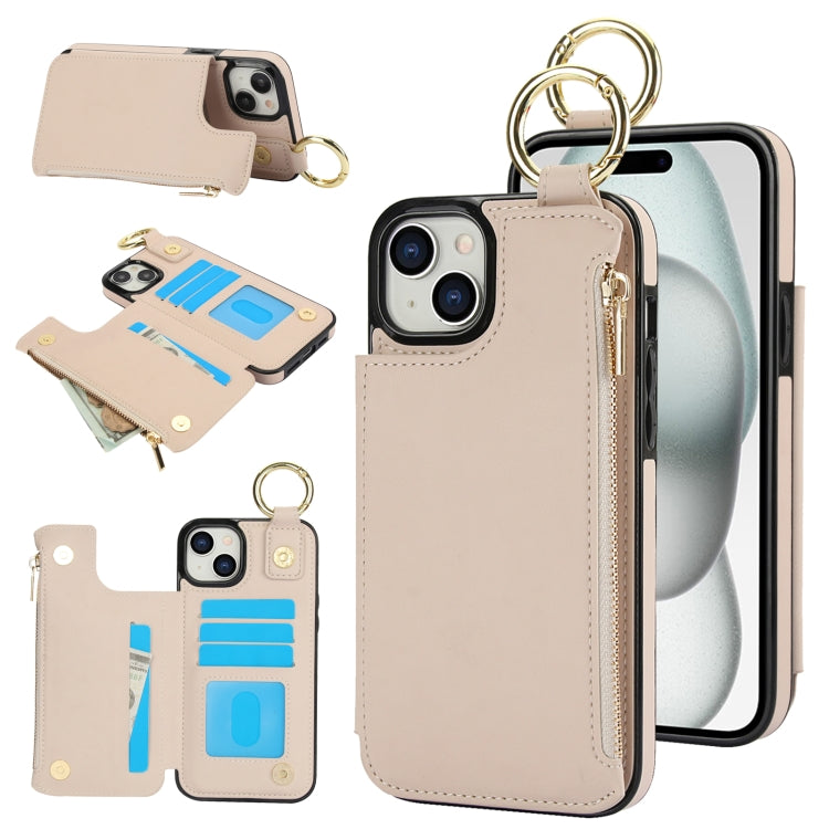 RFlD Anti-theft Double Buckle Ring Zipper Card Phone Case, Series 5