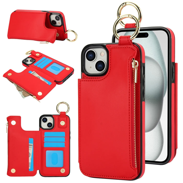 RFlD Anti-theft Double Buckle Ring Zipper Card Phone Case, Series 5