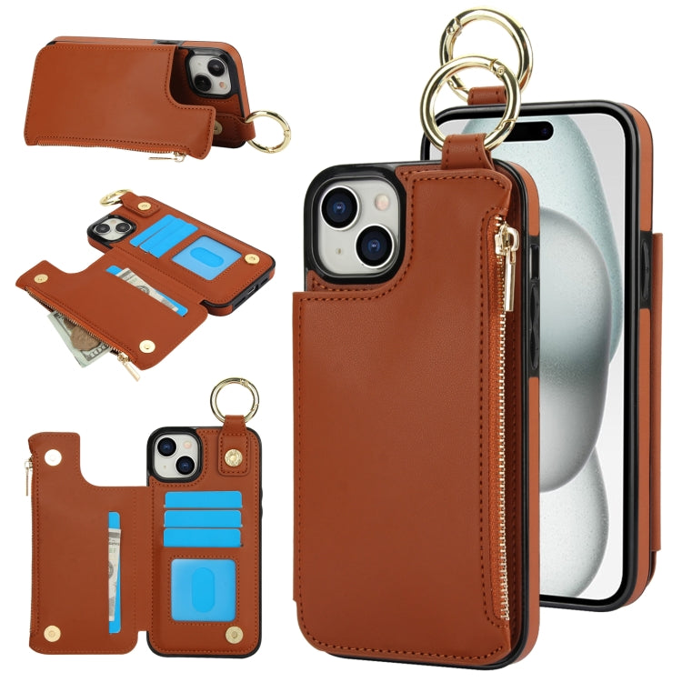 RFlD Anti-theft Double Buckle Ring Zipper Card Phone Case, Series 2