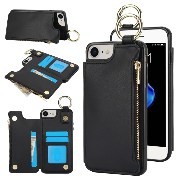 RFlD Anti-theft Double Buckle Ring Zipper Card Phone Case, Series 5