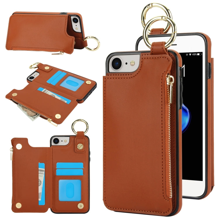 RFlD Anti-theft Double Buckle Ring Zipper Card Phone Case, Series 5