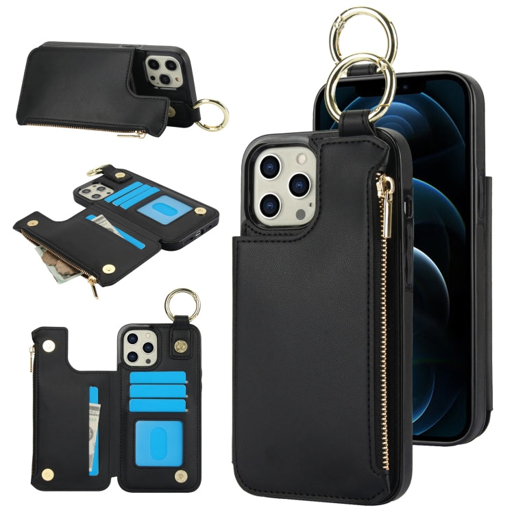 RFlD Anti-theft Double Buckle Ring Zipper Card Phone Case, Series 3