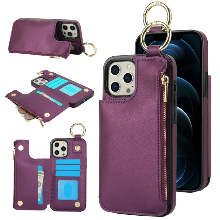 RFlD Anti-theft Double Buckle Ring Zipper Card Phone Case, Series 3