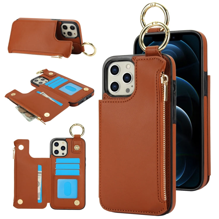 RFlD Anti-theft Double Buckle Ring Zipper Card Phone Case, Series 4