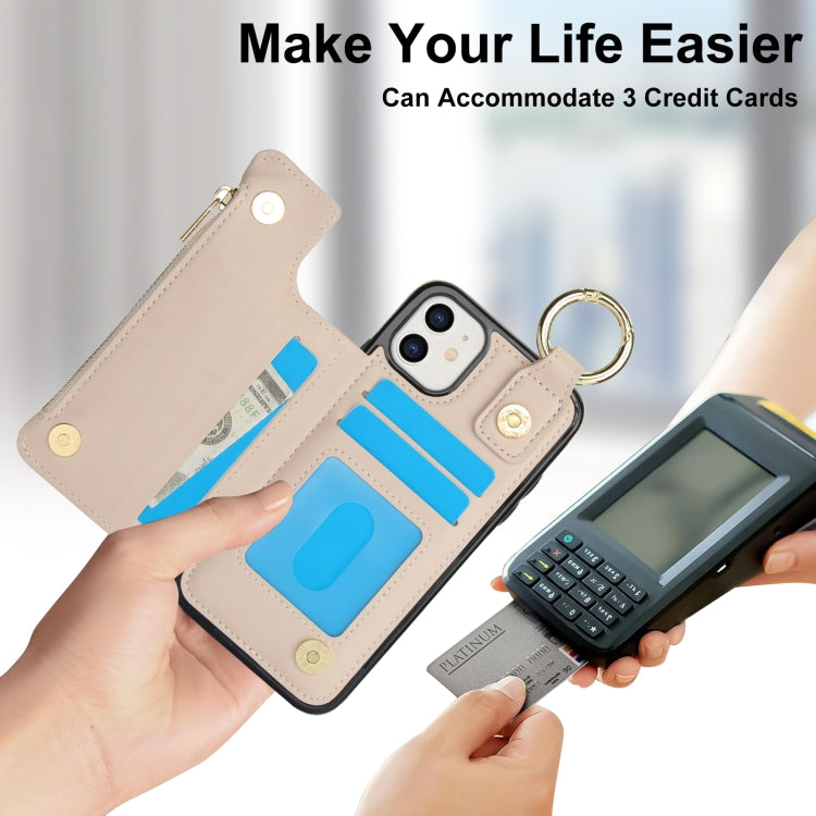 RFlD Anti-theft Double Buckle Ring Zipper Card Phone Case, Series 1