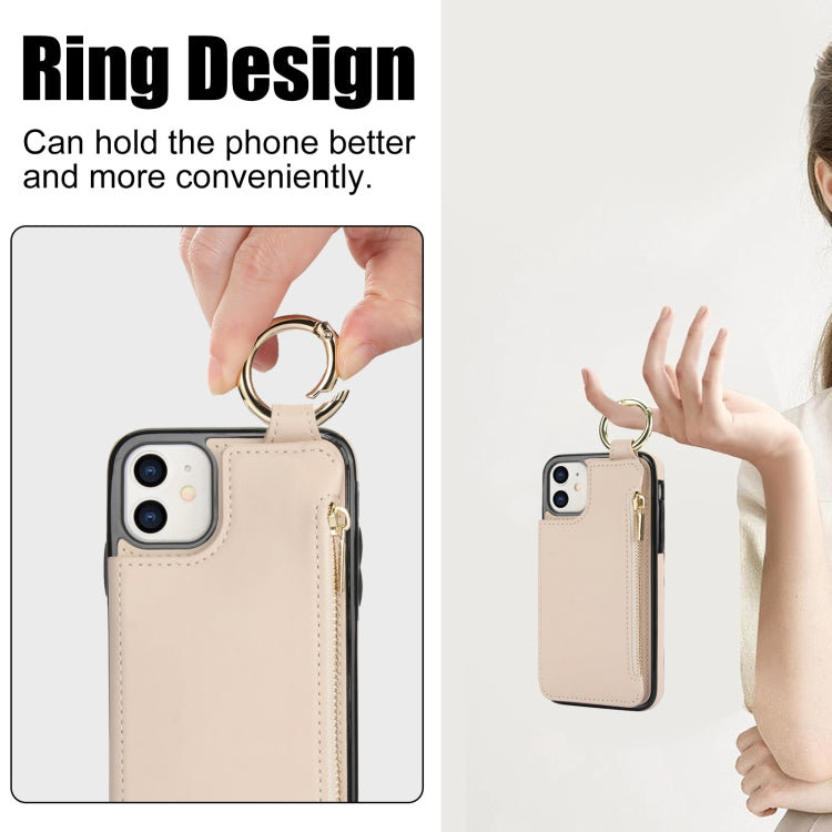 RFlD Anti-theft Double Buckle Ring Zipper Card Phone Case, Series 1