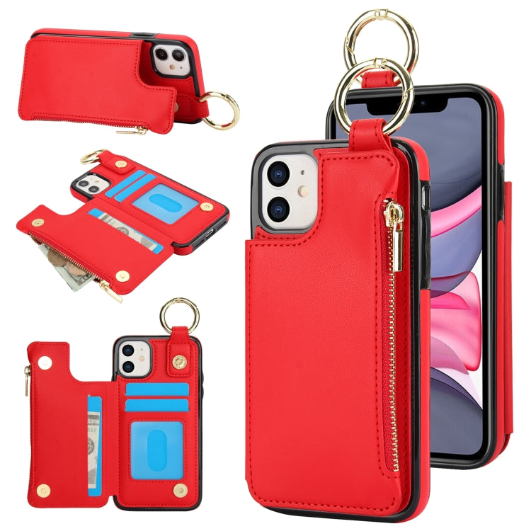 RFlD Anti-theft Double Buckle Ring Zipper Card Phone Case, Series 1