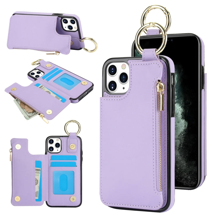 RFlD Anti-theft Double Buckle Ring Zipper Card Phone Case, Series 5