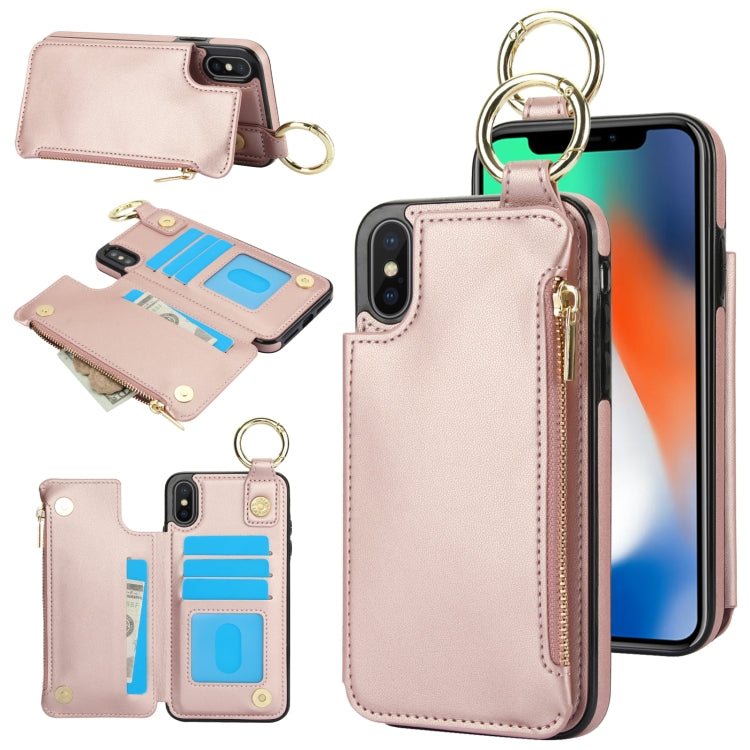 RFlD Anti-theft Double Buckle Ring Zipper Card Phone Case, Series 4