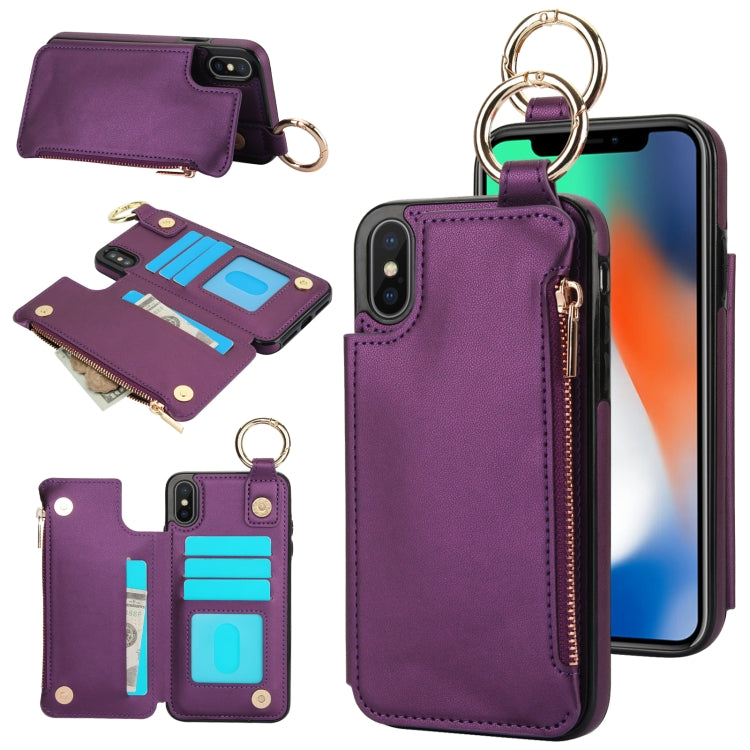 RFlD Anti-theft Double Buckle Ring Zipper Card Phone Case, Series 4