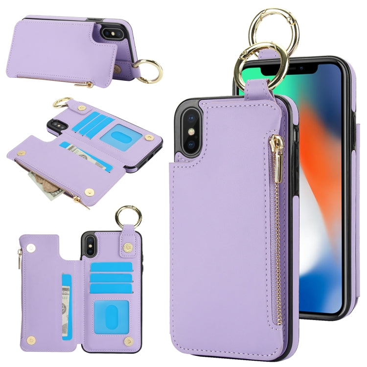 RFlD Anti-theft Double Buckle Ring Zipper Card Phone Case, Series 4