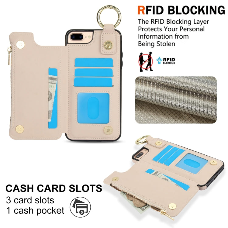 RFlD Anti-theft Double Buckle Ring Zipper Card Phone Case, Series 2