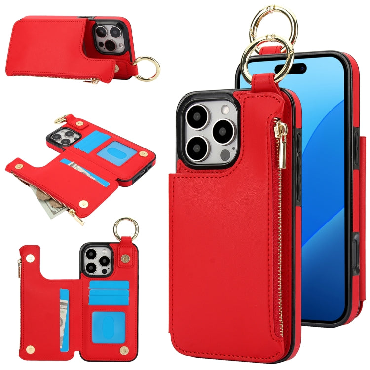 RFlD Anti-theft Double Buckle Ring Zipper Card Phone Case, Series 4