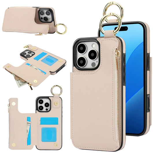 RFlD Anti-theft Double Buckle Ring Zipper Card Phone Case, Series 7