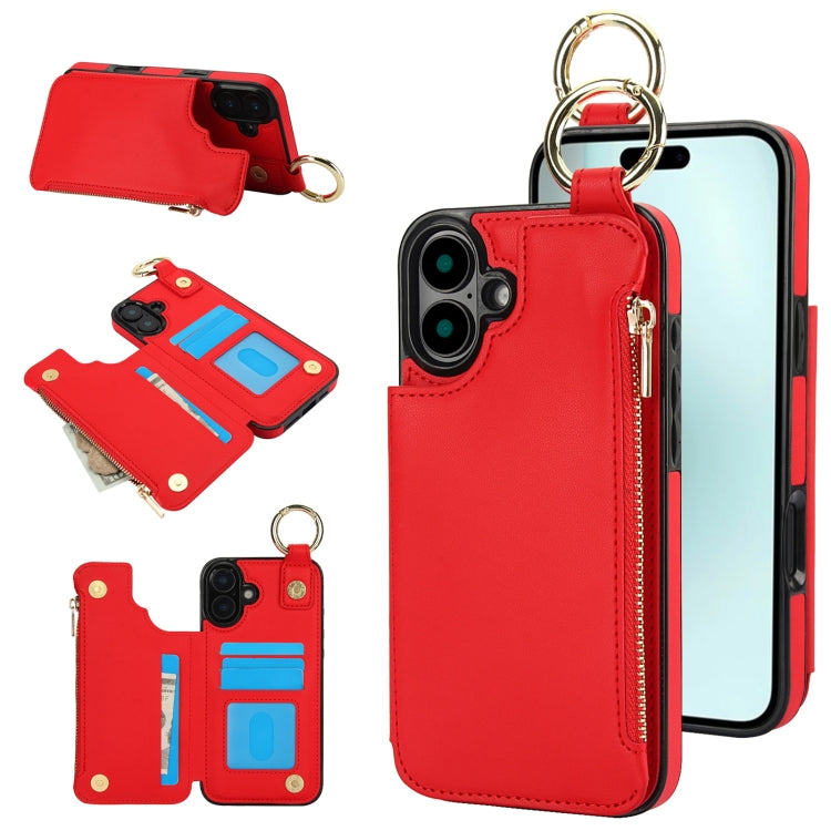 RFlD Anti-theft Double Buckle Ring Zipper Card Phone Case, Series 2