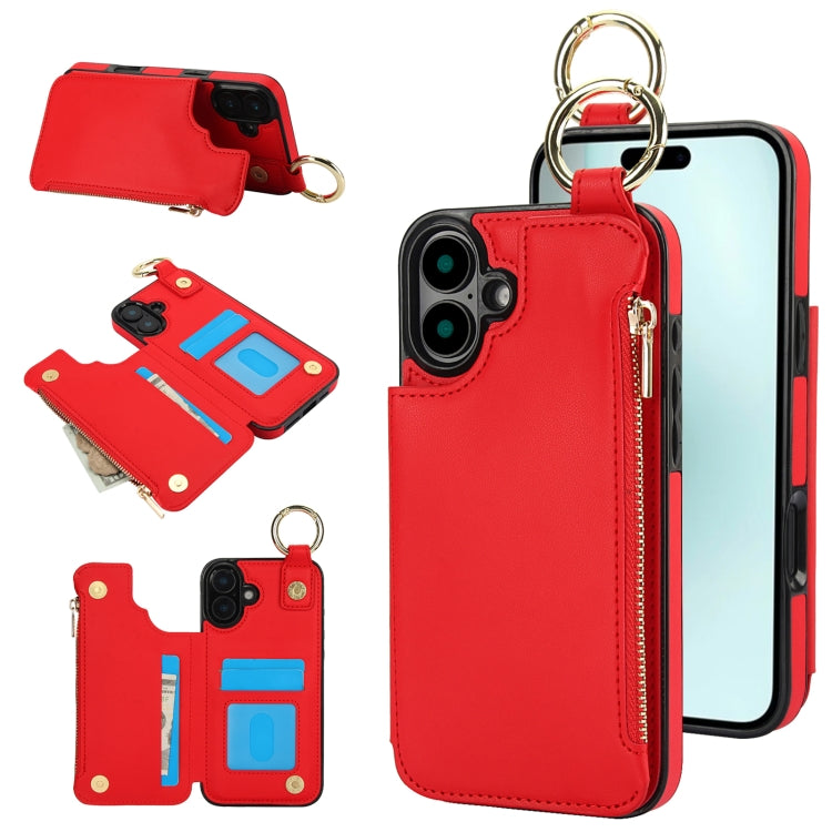 RFlD Anti-theft Double Buckle Ring Zipper Card Phone Case, Series 5