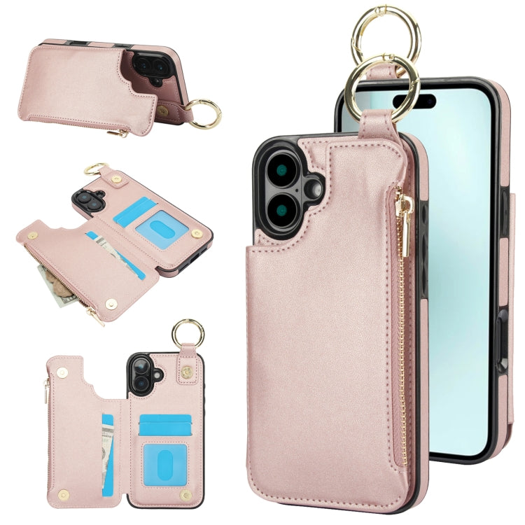 RFlD Anti-theft Double Buckle Ring Zipper Card Phone Case, Series 5