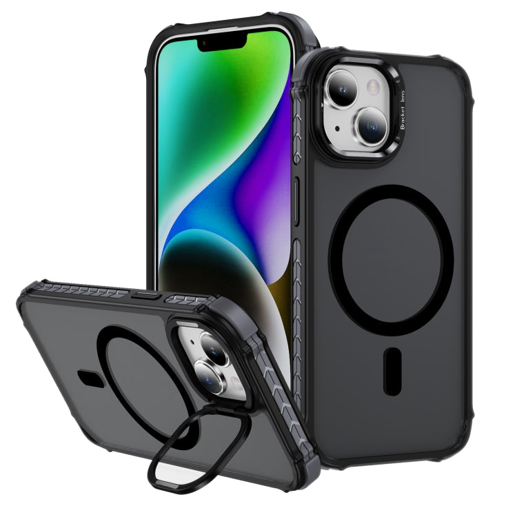 Rainbow Series Skin Feel MagSafe Lens Holder Phone Case, Series 2