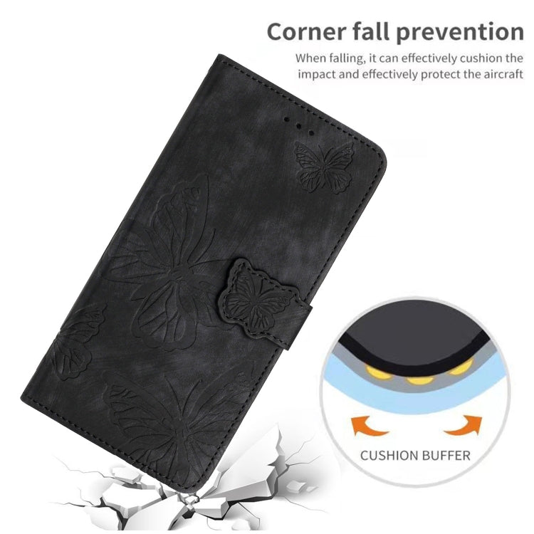 Skin-feel Embossed Butterfly Leather Phone Case