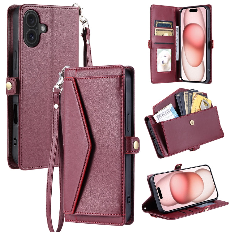 Wallet Multi-card Slot Leather Phone Case with Lanyard, Series 2