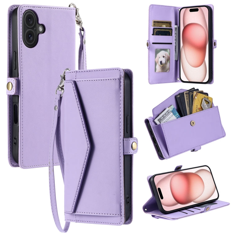 Wallet Multi-card Slot Leather Phone Case with Lanyard, Series 2