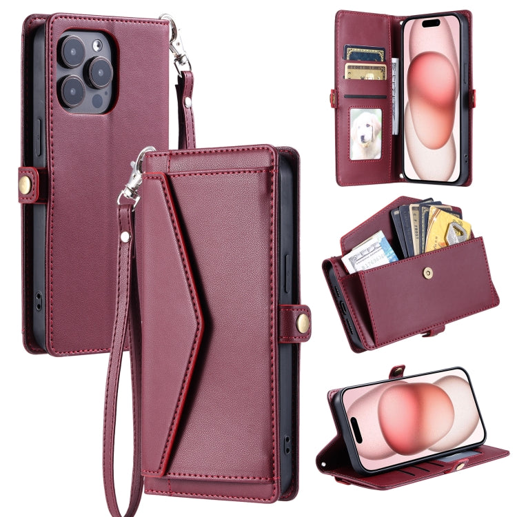 Wallet Multi-card Slot Leather Phone Case with Lanyard, Series 2