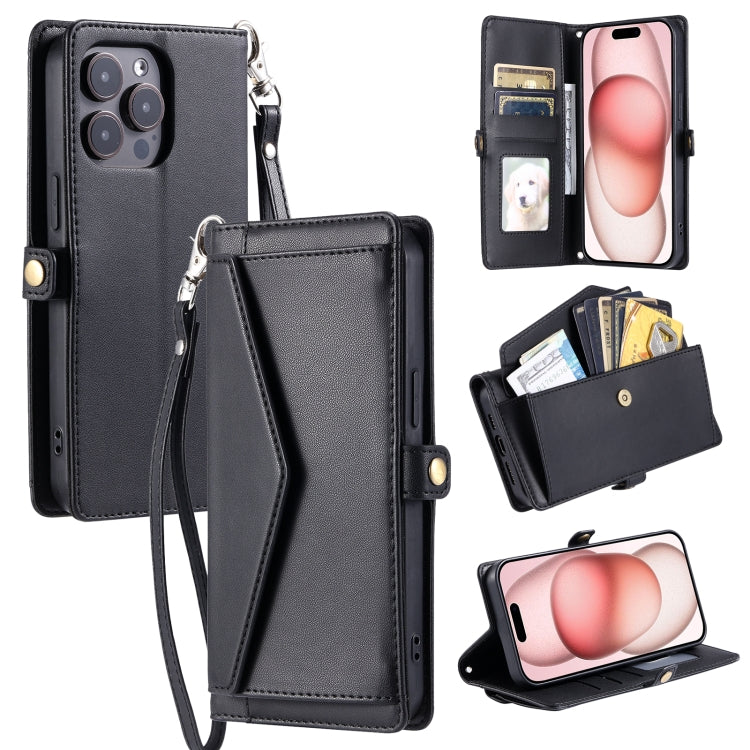 Wallet Multi-card Slot Leather Phone Case with Lanyard, Series 2