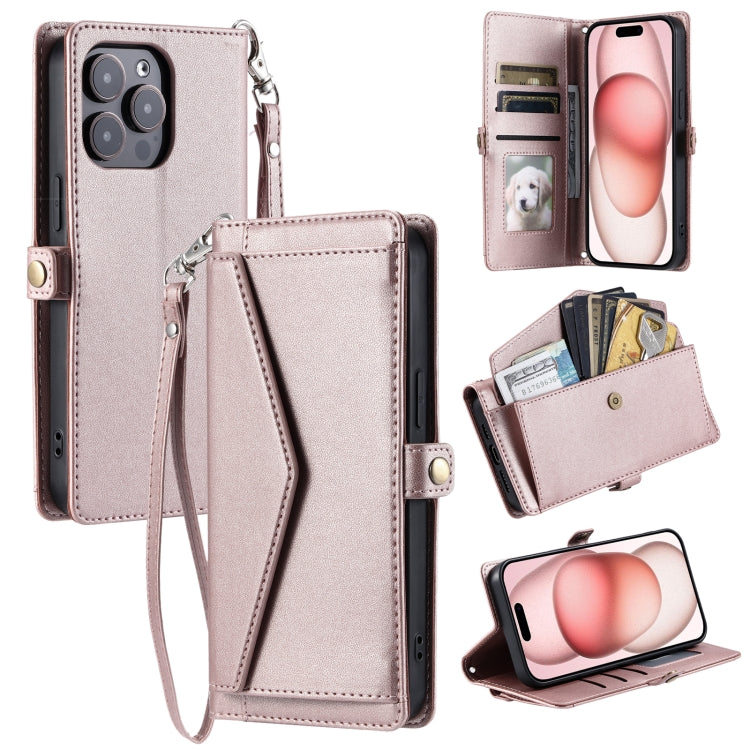 Wallet Multi-card Slot Leather Phone Case with Lanyard, Series 4