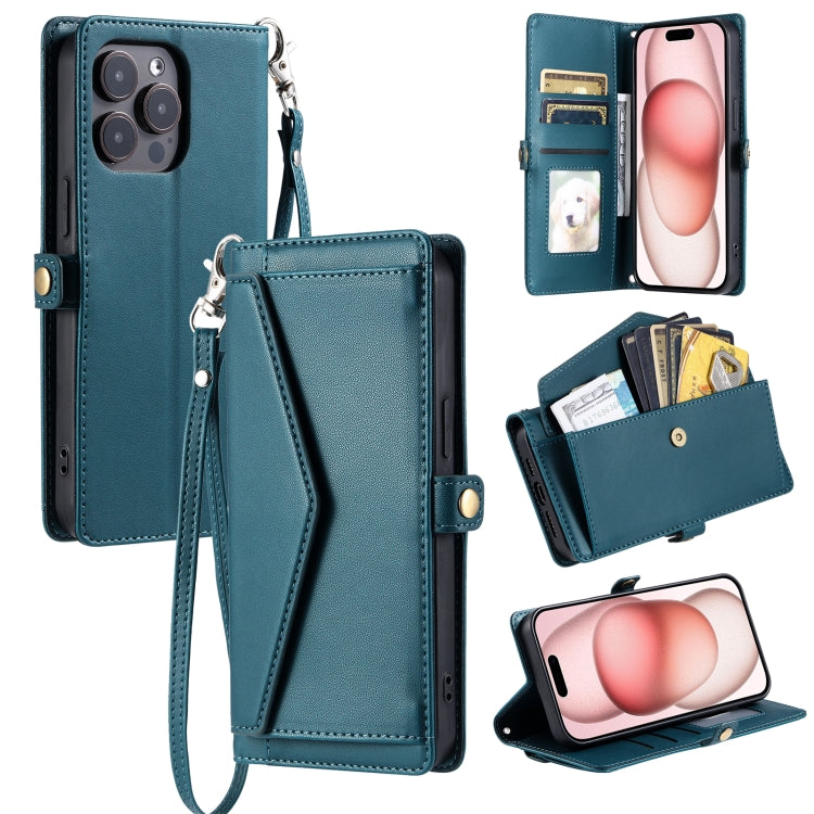 Wallet Multi-card Slot Leather Phone Case with Lanyard, Series 4